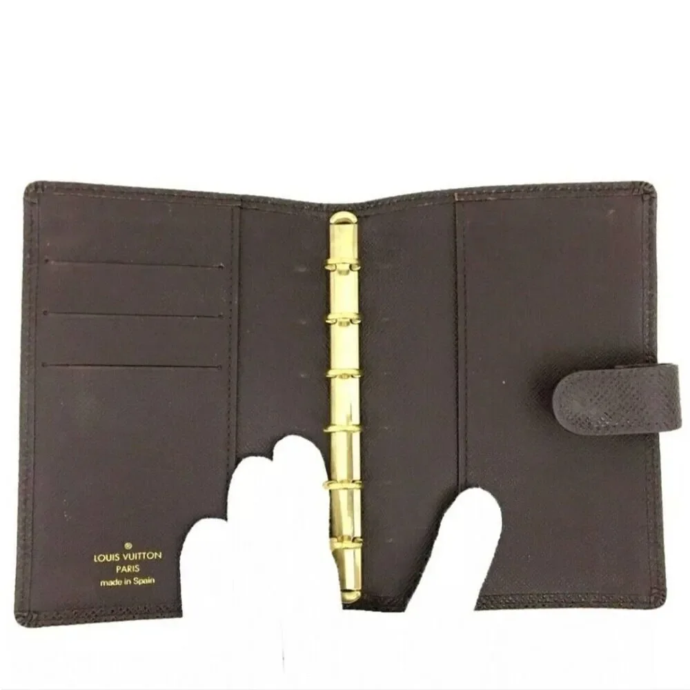 Authentic Louis Vuitton Taiga Agenda PM Leather Notebook Cover /R2932